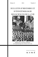 Bulletin d'histoire et d'épistémologie des sciences de la vie, v. 21, no 02